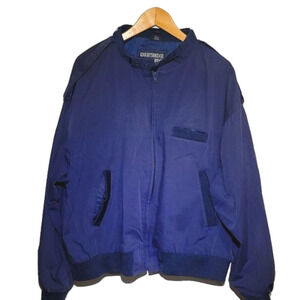 Vintage 80's Knightsbridge Streetwear Navy Bomber Jacket XL